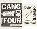 GANG OF FOUR 1980 CONCERT POSTER, FLYER & HANDBILL.