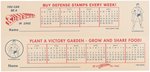 SUPERMAN WORLD WAR II DEFENSE STAMPS CALENDAR BOOKMARK PAIR.