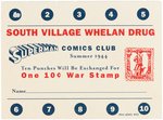 "SUPERMAN COMIC CLUB" WORLD WAR II PUNCH CARD.