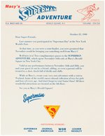 "MACY'S SUPERMAN ADVENTURE" 1940 NEW YORK WORLD'S FAIR "SUPERMAN DAY" CONTESTANT LETTER.