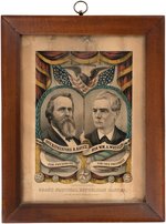 HAYES AND WHEELER 1876 JUGATE GRAND NATIONAL BANNER BY CURRIER.