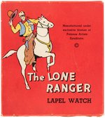 "THE LONE RANGER LAPEL WATCH" BOXED WITH GUN HOLSTER FOB.