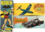 AURORA "ROBIN/BATMOBILE/BATPLANE" BOXED MODEL KIT TRIO.