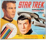 "STAR TREK NUMBERED PENCIL COLORING SET" BOXED SET.