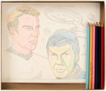 "STAR TREK NUMBERED PENCIL COLORING SET" BOXED SET.