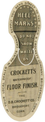 FIGURAL SHOE SOLE CELLULOID BOOKMARK PROMOTING FLOOR FINISH.