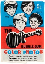 "THE MONKEES" SECOND SERIES FULL GUM CARD DISPLAY BOX-CANADIAN ISSUE/BLUE BOX VARIETY.