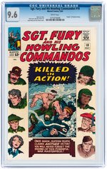 "SGT. FURY AND HIS HOWLING COMMANDOS" #18 MAY 1965 CGC 9.6 NM+.