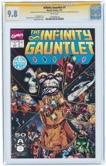 "INFINITY GAUNTLET" #1 JULY 1991 CGC 9.8 NM/MINT- SIGNATURE SERIES WITH SKETCH.