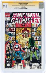 "INFINITY GAUNTLET" #2 AUGUST 1991 CGC 9.8 NM/MINT - SIGNATURE SERIES WITH SKETCH.