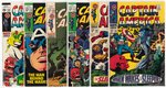 CAPTAIN AMERICA LOT OF EIGHT SILVER AGE COMIC BOOK ISSUES.