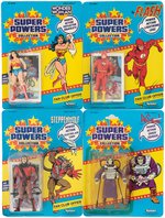 DC COMICS - "SUPER POWERS COLLECTION - CARDED LOT OF FIVE ACTION FIGURES.