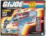 G.I. JOE COBRA SEA RAY VEHICLE WITH SEA SLUG IN BOX.