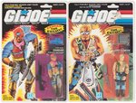 "G.I. JOE - A REAL AMERICAN HERO" CARDED COBRA ACTION FIGURE LOT.