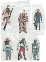 "STAR WARS" MAIL AWAY FIGURES LOT OF SIX IN FACTORY SEALED BAGGIES.