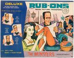 "THE MUNSTERS DELUXE RUB-ONS MAGIC PICTURE TRANSFERS" BOXED SET.