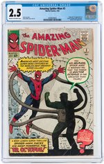 THE AMAZING SPIDER-MAN #3 JULY 1963 CGC 2.5 GOOD+ (FIRST APPEARANCE DOCTOR OCTOPUS).