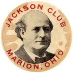 BRYAN "JACKSON CLUB MARION, OHIO" PORTRAIT BUTTON.