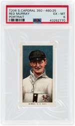 1909-11 T206 SWEET CAPORAL 350-460/25 RED MURRAY PORTRAIT PSA EX-MT 6.