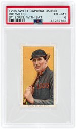 1909-11 T206 SWEET CAPORAL 350/30 VIC WILLIS ST. LOUIS W/BAT HOF PSA 6.