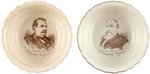 HARRISON AND CLEVELAND UNUSUAL "FOR PRESIDENT" CERAMIC BOWLS.