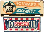 PAIR OF ROOSEVELT 1936 LICENSE PLATE ATTACHMENTS.