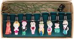 "PARAMOUNT CARTOON COMICS" FIGURAL CHRISTMAS LIGHT SET WITH BETTY BOOP, DICK TRACY & ORPHAN ANNIE.