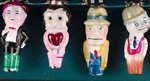 "PARAMOUNT CARTOON COMICS" FIGURAL CHRISTMAS LIGHT SET WITH BETTY BOOP, DICK TRACY & ORPHAN ANNIE.