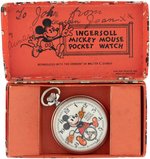 "MICKEY MOUSE INGERSOLL" BOXED ENGLISH POCKET WATCH (SECOND VERSION).