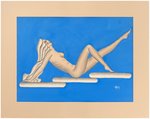 ART DECO "DECO LOUNGING" ORIGINAL ART BY GUSTAVE KAITZ.