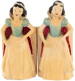 "SNOW WHITE" LaMODE FIGURAL PLASTER BOOKENDS.