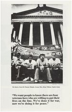 CENTRAL AMERICA 1986 POSTER W/BRIAN WILLSON AND TWO BUTTONS FROM PROTEST THAT LEFT HIM LEGLESS.