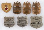 SEVEN SERIALLY NUMBERED LIBERTY LOAN BADGES: FOUR TOLEDO AND THREE ST. LOUIS.