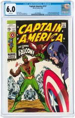 "CAPTAIN AMERICA" #117 SEPTEMBER 1969 CGC 6.0 FINE (FIRST FALCON).