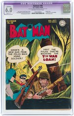 "BATMAN" #30 AUGUST-SEPTEMBER 1945 CGC RESTORED APPARENT 6.0 SLIGHT C-1 FINE.