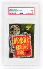 "MONSTER GREETING CARDS" TOPPS UNOPENED WAX PACK PSA EX 5.