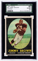 1958 TOPPS JIM BROWN ROOKIE CARD SGC 82 EX/NM+ 6.5.