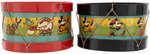 "MICKEY MOUSE" & FRIENDS OHIO ART TOY DRUM PAIR (COLOR VARIETY).