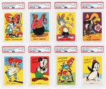 "1953 WOODY WOODPECKER'S DRAWING LESSON" PSA HIGH GRADE COMPLETE PREMIUM CARD SET.