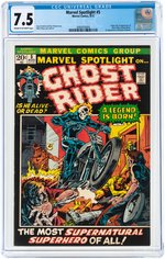 "MARVEL SPOTLIGHT" #5 AUGUST 1972 CGC 7.5 VF- (FIRST GHOST RIDER).