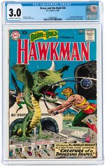 "BRAVE AND THE BOLD" #34 FEBRUARY-MARCH 1961 CGC 3.0 GOOD/VG (FIRST SILVER AGE HAWKMAN & HAWKGIRL).