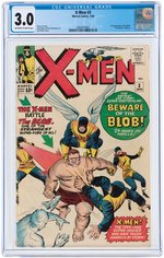 "X-MEN" #3 JANUARY 1964 CGC 3.0 GOOD/VG (FIRST BLOB).
