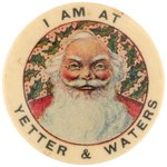 RARE SANTA WITH HOLLY ACCENTS SECOND SEEN BUTTON AND 1ST W/ THIS IMPRINT.