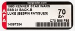 "STAR WARS: THE EMPIRE STRIKES BACK - LUKE SKYWALKER (BESPIN FATIGUES)" 31 BACK-B AFA 70 EX+.