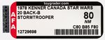 "STAR WARS - STORMTROOPER" 20 BACK-B AFA 80 NM (CANADIAN).