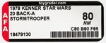 "STAR WARS - STORMTROOPER" 20 BACK-A AFA 80 NM.