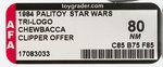 PALITOY "STAR WARS: RETURN OF THE JEDI - CHEWBACCA" TRI-LOGO AFA 80 NM (CLIPPER OFFER).