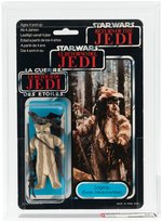 PALITOY "STAR WARS: RETURN OF THE JEDI - LOGRAY" TRI-LOGO 70 BACK-B AFA 85 NM+.