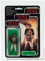 PALITOY "STAR WARS: RETURN OF THE JEDI - HAN SOLO & LANDO CALRISSIAN" TRI-LOGO AFA 80 NM PAIR.