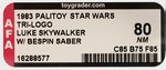 PALITOY "STAR WARS: RETURN OF THE JEDI - LUKE SKYWALKER" TRI-LOGO "BESPIN SABER" AFA 80 NM.